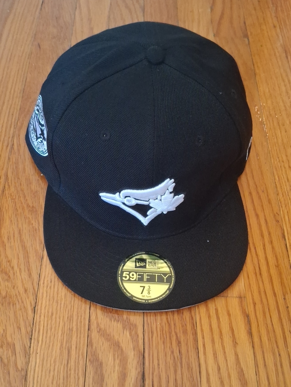 New Era Black and White Toronto Blue Jays Fitted Cap